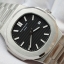 นาฬิกา Patek Philippe รุ่น Men Nautilus สีเงิน สายเลสสีเงิน หน้าปัดสีดำสวยสุดๆ