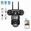 V380 Pro 3 เลนส์ 3 หน้าจอ พร้อมระบบ Wi-Fi PTZ สี การมองเห็นได้ในเวลากลางคืน การตรวจจับการเคลื่อนไหว ระบบเสียงสองทาง IP66