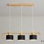 โคมไฟติดเพดาน Nordic wood / Modern Japanese แบบ 3 ดวง/4ดวง