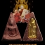 พระนางพญา(มนต์พระกาฬ) หลังพระสีวลี ปัดผงทอง เนื้อผง ปี2562