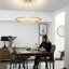 โคมไฟแขวนเพดาน chandeliers ทรงวงกลมสีทอง LED [YKL-160]