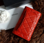 กระเป๋าสตางค์ cn caviar wallet สีแดง ใบยาว 3 พับ งานดีสุด หนังอิมพอร์ทยยุโรป