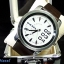 นาฬิกา Diesel สีเงิน สายหนังสีน้ำตาล หน้าปัดสีขาว