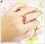 แหวนท้บทิมพม่าแท้ ทองแท้90 สีชมพูหวานๆ (สามารถสั่งทำได้ค่ะ)