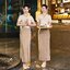 ชุดพนักงานนวดสปา ชุดพนักงานเสริมสวย ชุดทำงาน ชุดสูท ชุดพนักงานคลินิค S6708012 สีภาพ S-4XL
