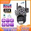 ICSEE ICSEE 6K 3 เลนส์ WIFI กล้องวงจรปิดไร้สายกลางแจ้งกันน้ำ 12 ล้านพิกเซลคืนวิสัยทัศน์กล้องรักษาความปลอดภัยติดตามไฟเตือนสว่าง