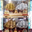 ตู้กระจก เรือสำเภา เงิน ทอง (ขนาด ก28 ลึก10 สูง17.5ซม) (ขายปลีก ขายส่ง)