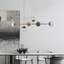 โคมไฟแขวนเพดาน Modern Luxury โป๊ะโคมแก้วทรงกลม 6 ดวง โครงสีทอง [LJ-6362]