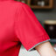 เสื้อฟอร์มพนักงานร้านอาหารกาแฟโรงแรม แขนสั้น G6301001 แดง ม่วง ดำ L,XL,XXL,3XL