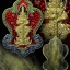 เหรียญ ท้าวเวสสุวรรณ หนุนทรัพย์ เนื้อทองระฆัง(ฝาบาตร ทองทิพย์) ลงยาสีแดงขอบสีเขียว ปี2561 หลวงพ่อหนุน วัดพุทธโมกข์
