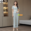 ชุดพนักงานนวดสปา ชุดพนักงานเสริมสวย ชุดทำงาน ชุดสูท SKU-00954 สีภาพ S-3XL