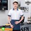 ชุดพนักงานต้อนรับ ชุดพนักงานร้านอาหารร้านกาแฟ F6507001 ดำ แดง เขียว L-4XL