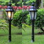 โคมไฟสนาม-เสาไฟสนามสไตล์ยุโรปสีดำสูง 95CM กระจกลายฝ้า [ESO-95]