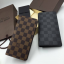 กระเป๋าสตางค์ lv damier แบบพับ สีนำตาลและเทา ใบยาว พร้อมส่ง