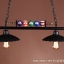 โคมไฟแขวนเพดาน โต๊ะสนุ๊กโป๊ะเหล็กสีดำมีลูก billiard [63010A]