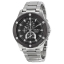 Seiko Chronograph Black Dial Stainless Steel Mens Watch SPC097