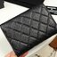 กระเป๋าสตางค์ cn boy caviar skin medium wallet สีดำใบกลาง 15 cm