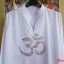 เสื้อ โอม พระพิฆเนศ ลายกระดุม หน้าเงินหลังทอง