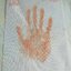 ผ้ายันต์รอยฝ่ามือ (ฝ่ามือพระโพธิสัตว์มังกรฟ้า) (มือขวา ปั๊มขมิ้นสด ไม่อดไม่อยากไปไหนใครก็รักแคล้วคลาด) ปี2553 (#รับประกันแท้) - ครูบากฤษดา วันสันพระเจ้าแดง(วัดป่ายาง) จ.ลำพูน