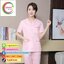 ชุดฟอร์มพนักงานสำเร็จรูป ชุดหมอผ่าตัด ชุดพยาบาลห้องผ่าตัด T6211004 สีภาพ S-3XL