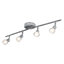 โคมไฟ Spotlights ติดเพดาน ติดกำแพง ติดหน้ากระจก สีเงินเงา ไฟ 4 ดวง แขนปรับได้ [BGSP12]