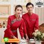 เสื้อพนักงานเสริฟเสื้อพนักงานโรงแรม เสื้อพนักงานร้านอาหารไทยสไตล์จีนญี่ปุ่น F6510001 ดำ แดง ม่วง L-3XL