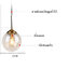 โคมไฟแขวนเพดานแก้วทรงกลม 15cm ก้านสีบรอนซ์ทอง [NE-4502]