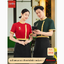 เครื่องแบบชุดฟอร์มพนักงานร้านอาหารกาแฟโรงแรม ชุดพนักงานต้อนรับ แขนสั้นกระดุมหน้า แต่งโบว์ไทด์ดูดีมีระดับ F6805001 แดง เขียว M-4XL