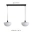 โคมไฟแขวนเพดานแก้วสีขาวด้านสไตล์ Italian ทรงครึ่งวงกลมกว้าง 35 CM [NE-9600]