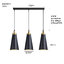 โคมไฟแขวนเพดาสไตล์ American Luxury สีดำหัวโคมสีทอง ปากโคมกว้าง 12.5CM [RX602]
