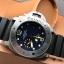 นาฬิกา Panerai รุ่น Luminor Submersible GMT Pole 2 Pole สีดำ สายซิลิโคนดำ