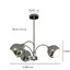 โคมไฟแขวนเพดานสีเงิน Chrome โป๊ะโคมทรงกลมเปิดปาก [HS5232]