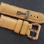 สายนาฬิกา แบรนด์ Panerai แบบสายหนังกลับสีน้ำตาล ล็อกสายแบบเข็มขัดสี Rose Gold