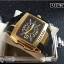 นาฬิกา แฟชั่น Diesel สีทอง สายหนังสีดำ หน้าปัดสีดำ