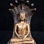 หลวงพ่อเจ็ดกษัตริย์ พระพุทธสิริสัตตราช ( พระบูชา ปางพระนาคปรก ขนาดหน้าตัก 4นิ้ว เนื้อโลหะชนวน รมดำ )