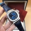 นาฬิกา Patek Philippe รุ่น Nautilus งาน Mirror Swiss สายหนังสีน้ำเงินเข้ม