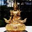 รูปหล่อ พระพุทธรูป ปางพระจักรพรรดิ เนื้อโลหะทองเหลือง ปัดขัดเงา ปิดทองแท้ (หน้าตัก 9นิ้ว สูง16นิ้ว ลึก6นิ้ว)