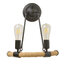 โคมไฟติดผนังสีดำ 2 ดวง ลายเชือกทรงโค้งสไตล์วินเทจ [LF-057]
