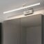 โคมไฟติดผนัง ติดหน้ากระจก LED ข้อพับปรับหมุน 180 องศา 3 จุด แกนแท่งทรงกลม [B0249]