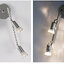โคมไฟ Spotlights ติดเพดาน ติดกำแพง ติดหน้ากระจก สีเงินเงา ไฟ 4 ดวง แขนปรับได้ [BGSP12]