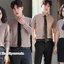 เสื้อเชิ้ตพนักงานชายหญิงปกเชิ้ตแขนสั้นและแขนยาวแบบมาตรฐานชุดยูนิฟอร์ม T6307001