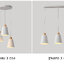 โคมไฟแขวนเพดานสีขาวหัวไม้ทรงแก้วน้ำคว่ำสไตล์โมเดิร์น-มินิมอล กว้าง12.5cm [W-5010]