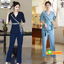 ชุดพนักงานนวดสปา ชุดทรีตเม้นท์ ชุดพนักงานเสริมสวย ชุดทำงาน SKU-03293 สีภาพ S-3XL