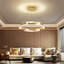 โคมไฟแขวนเพดาน chandeliers ทรงวงกลมสีทอง LED [YKL-160]