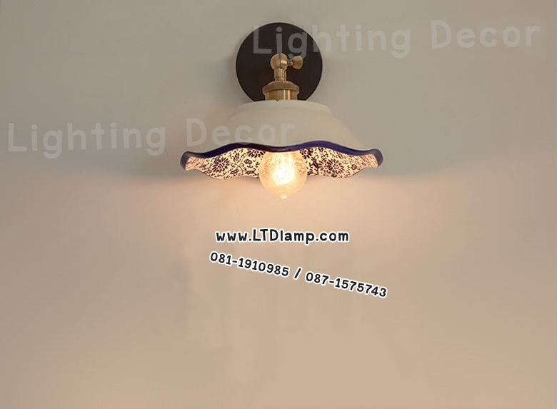 โคมไฟติดผนัง โคมไฟลายไทย