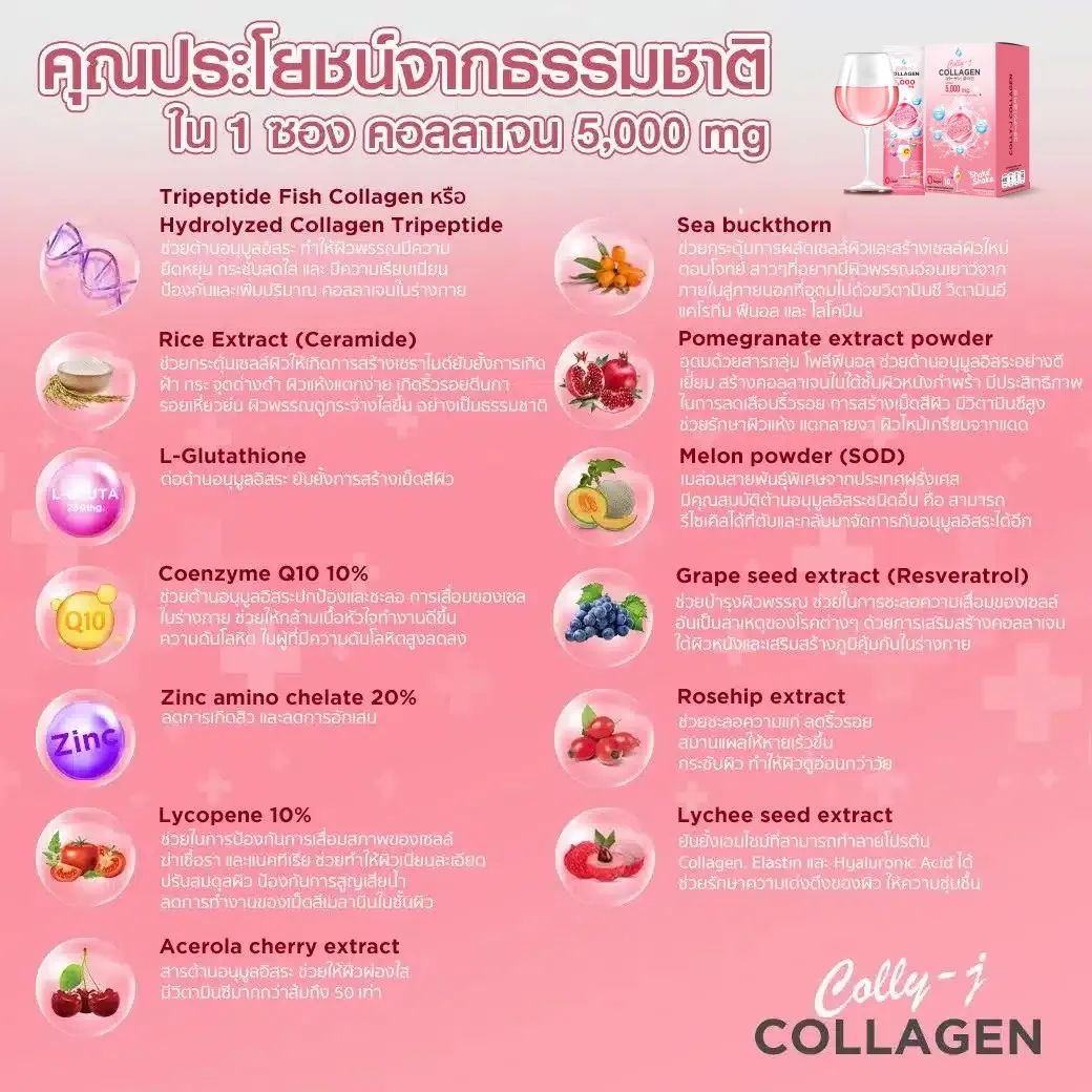 Colly j collagen คอลลี่ เจ คอลลาเจน invigo อินวีโก้ บำรุงผิว ผิวใส บำรุงผม เล็บ ข้อต่อ ผิวเด้ง