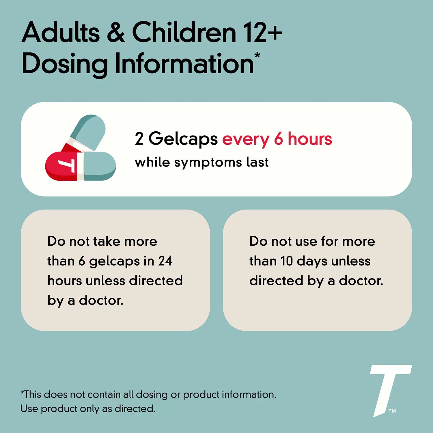 ยาบรรเทาอาการปวดและลดไข้ชนิดเข้มข้น Tylenol Extra Strength RAPID RELEASE Gels (290 Gelcaps)